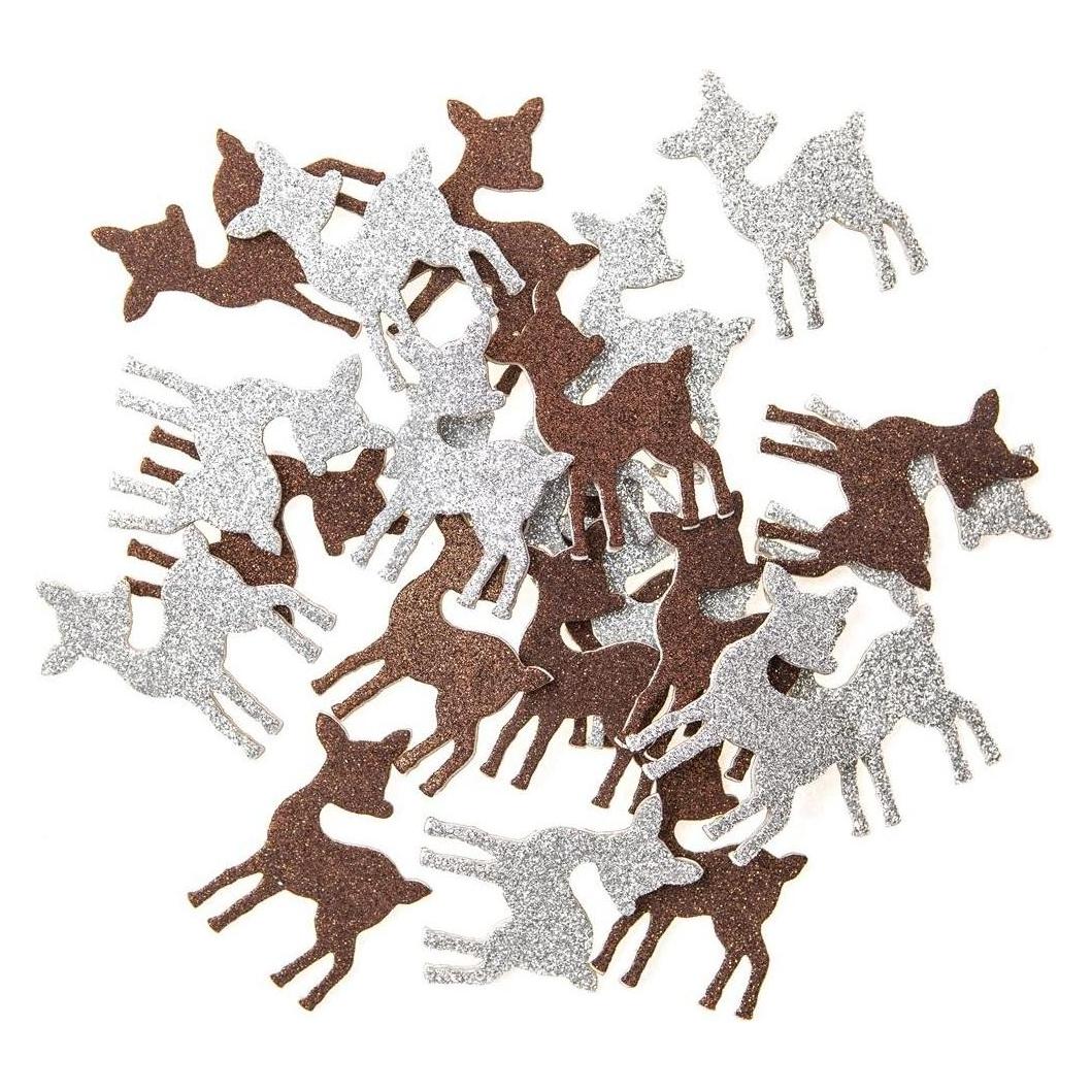 DP Craft Glitzernde Schaumstoff-Hirsch-Aufkleber, 30 Stück (30 Sticker) (47596266)