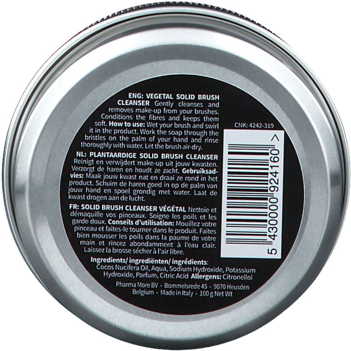 Les Couleurs de Noir Solid Brush Cleanser 1 St Make up