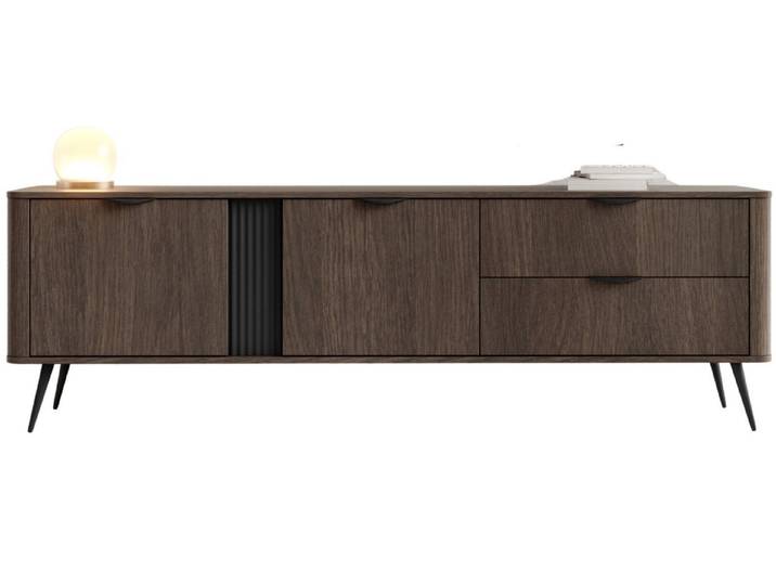 yourhouse24 Lowboard Veris E Dunin Eiche/Schwarz 195x61x38 cm