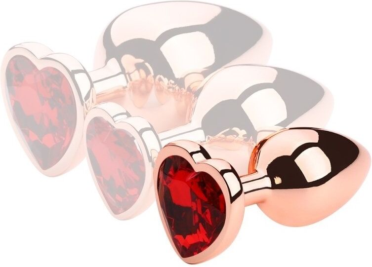 MyPlayToys Plug Bijou Anal Gold Heart S 6 x 2.7 cm Rouge