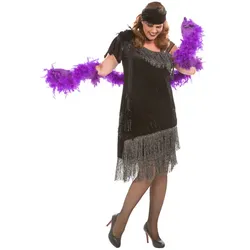 Charleston-Kleid "Vanessa", schwarz/silber