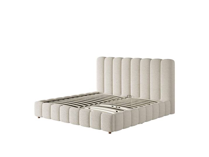 Lit adulte coffre avec rangement, blanc, 160x200 cm