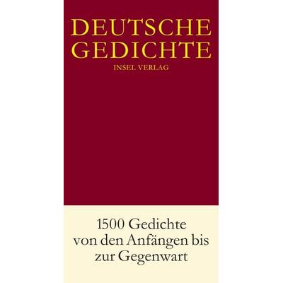 Deutsche Gedichte in einem Band, Gebundene Ausgabe von Hans-Joachim Simm, Insel, 978-3-458-17440-0