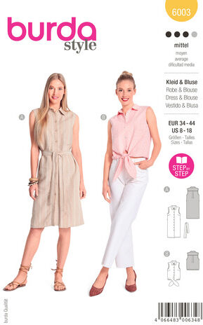 burda Schnitt 6003 "Kleid/Bluse Lisa"