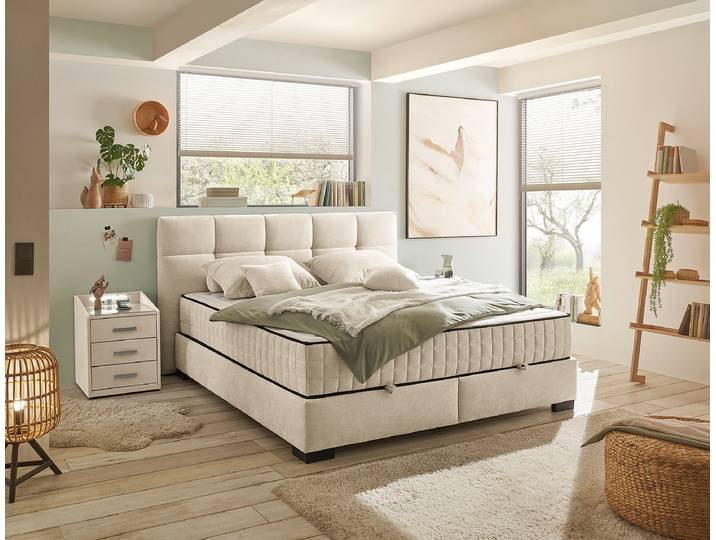 Boxbett Mckimmon 160 x 200cm Microfaser Wiam Beige