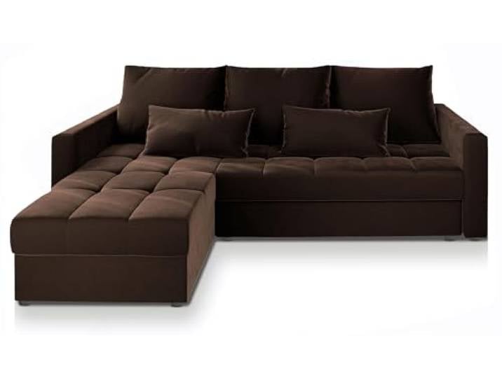 Masseno Ecksofa KOS PIK mit Schlaffunktion L-Form, Sofa mit Bettkasten, Wohnzimmersofa, Couch, Soffa, Bettsofa, Couchgarnitur- Braun, Kronos 06