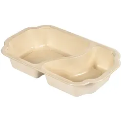 225x DUNIFORM Schale Take-away 250 x 159 x 45 mm Braun 2-Teilung