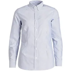 Damenbluse "BUTTON-DOWN" - S - light oxford