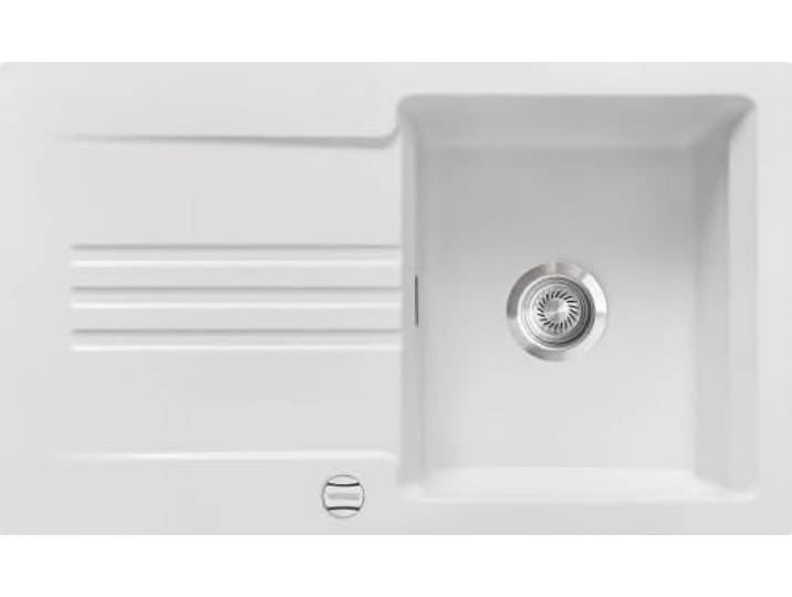 Spüle KeraDomo KARA 85 in SATIN mit Excenterbedienung