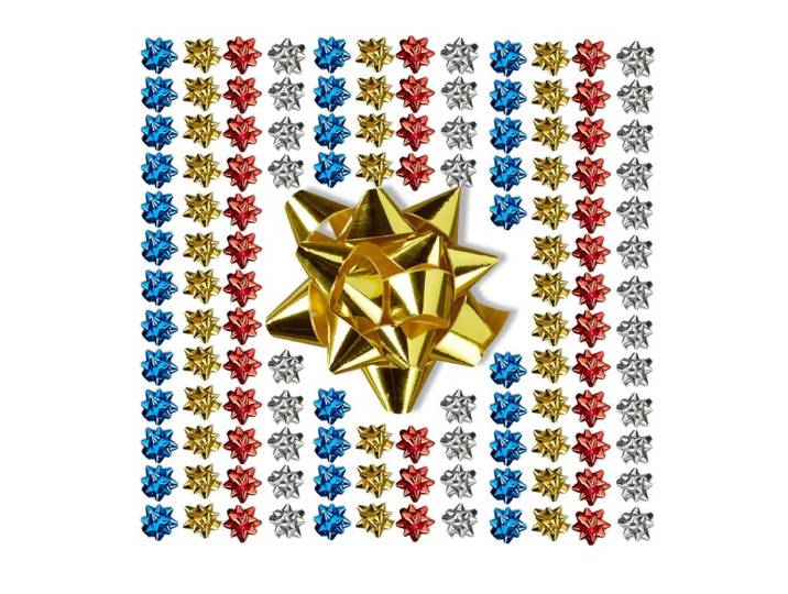 Relaxdays Nœuds cadeaux colorés en lot de 200