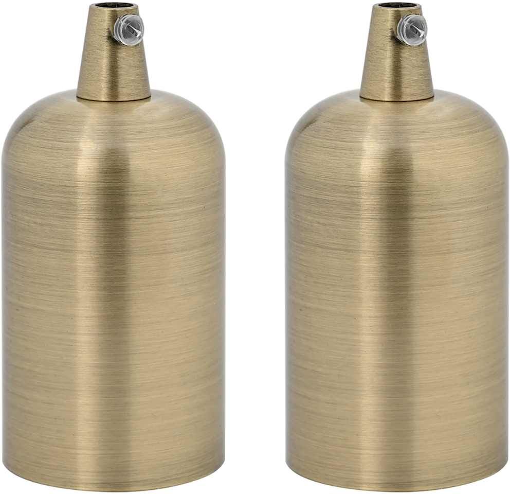 vidaXL Douilles de lampe 2 pcs bronze E27