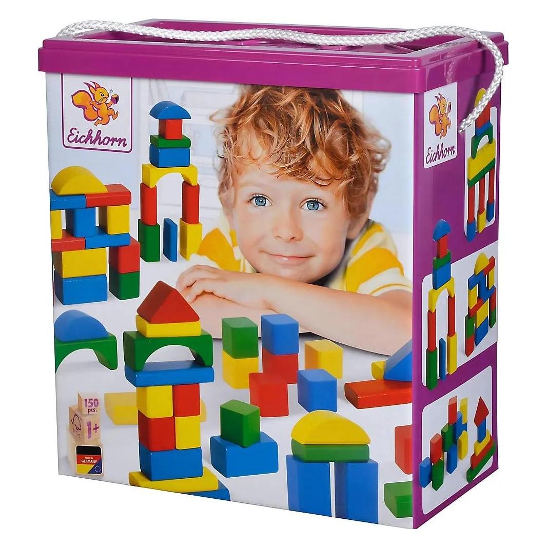 Eichhorn Bunte Holzbausteine in der Aufbewahrungsbox (100010181)