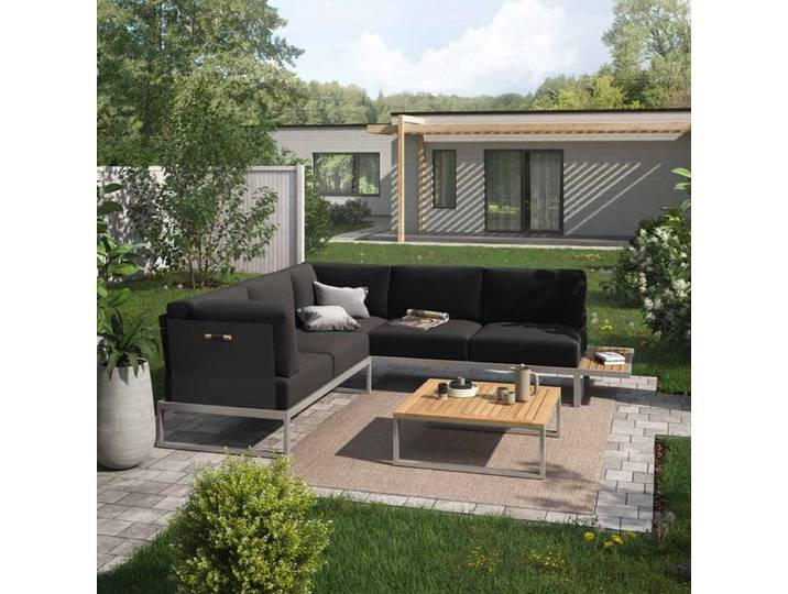 OUTLIV. Capri Ecklounge inkl. Loungetisch Edelstahl/Polyester