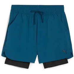 PUMA Herren Shorts Studio Foundations 2in1 Sh, Größe S in Blau Blau