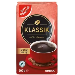 Gut & Günstig Kaffee gemahlen »Klassik« 500g braun