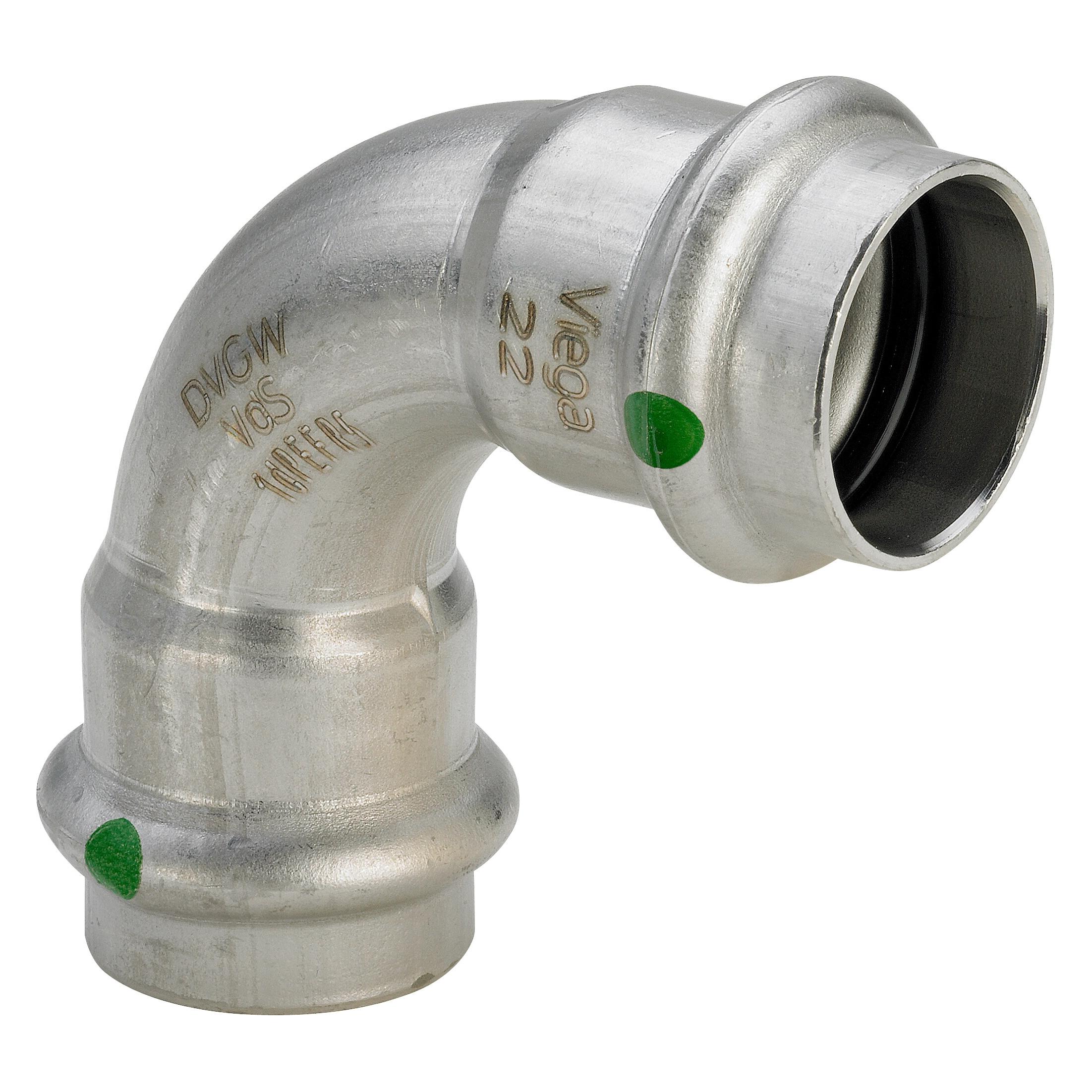 Viega 2316 - Kurve Sanpress 90o 2316 Durchmesser 18 mm Edelstahl (Pressverbindung) (435646)