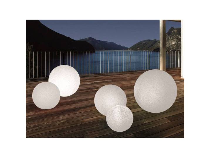 Borne lumineuse Fadia Ø 50cm Blanc/Gris