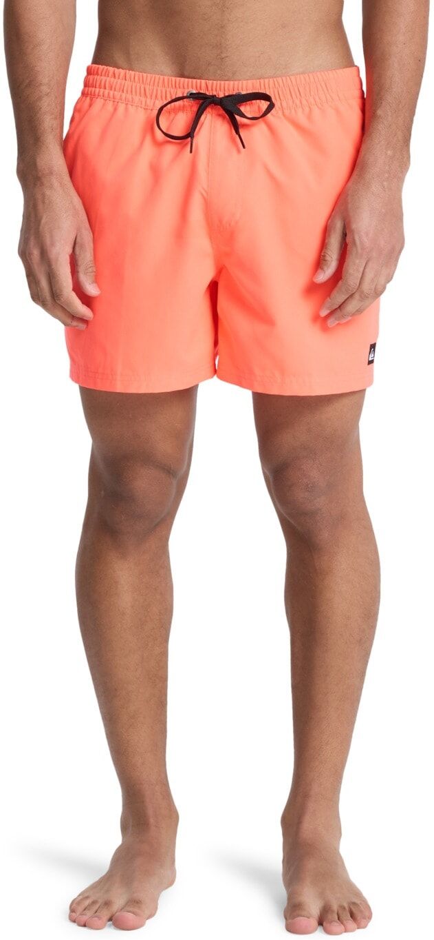 Boardshorts QUIKSILVER "Everyday Solid Volley 15", Herren, Gr. L, Normalgrössen, rot (fiery coral), Obermaterial: 100% Polyester., Hosen Boardshorts fiery coral L, Normalgrössen