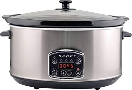 Beper BC.510 Slow Cooker, 4,5 liter, glaskeramiek, 280 Watt