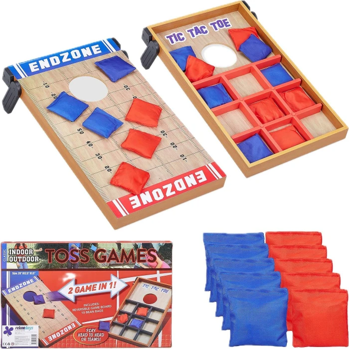 relaxdays 2 in 1 Cornhole & Tic Tac Toe Wurfspiel