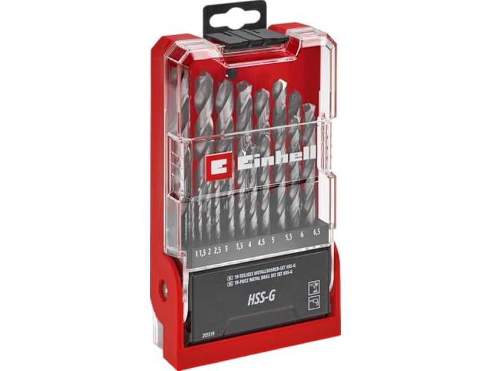 Einhell 19-delige metaalboorset HSS-G Ø 1-10 mm