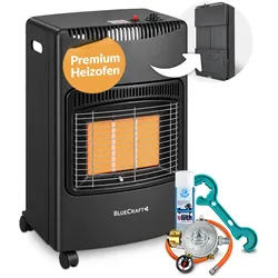 BlueCraft Infrarot Gas Heizofen 4,2 kW  mit Gasregler für Innenräume