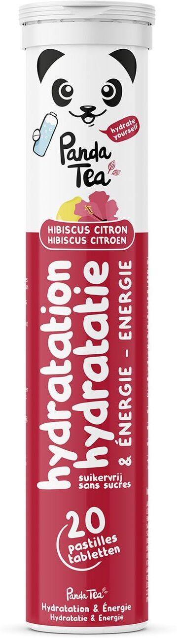 Panda Tea Hydratation Citron/Hibiscus 20 Comprimés Effervescents