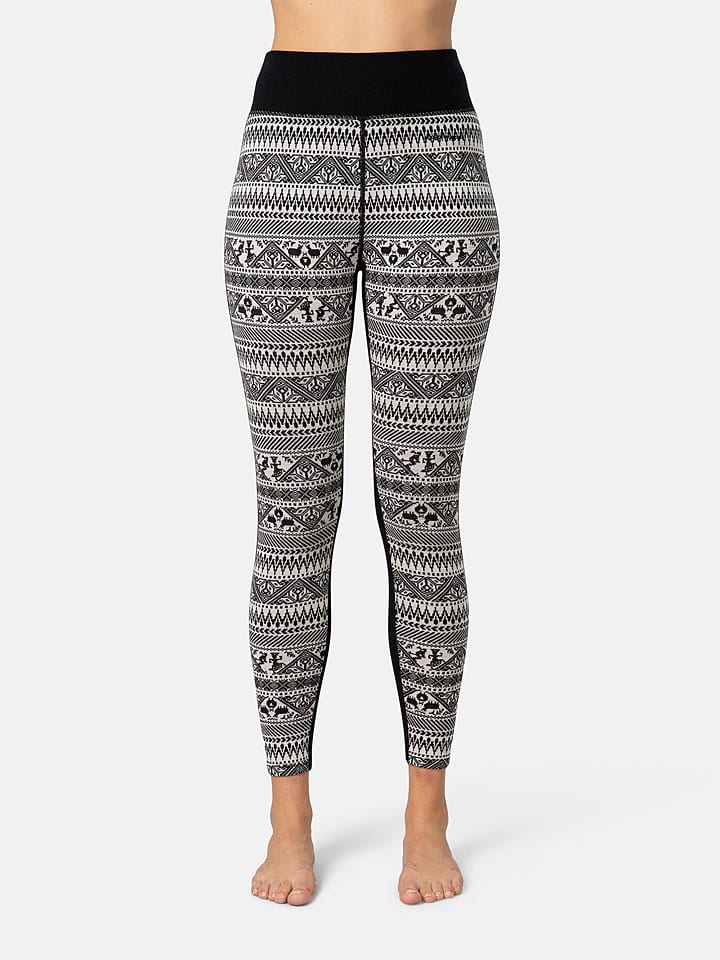 KARI TRAA Merinowoll-Thermounterhose "Tale" in Schwarz/ Grau - S