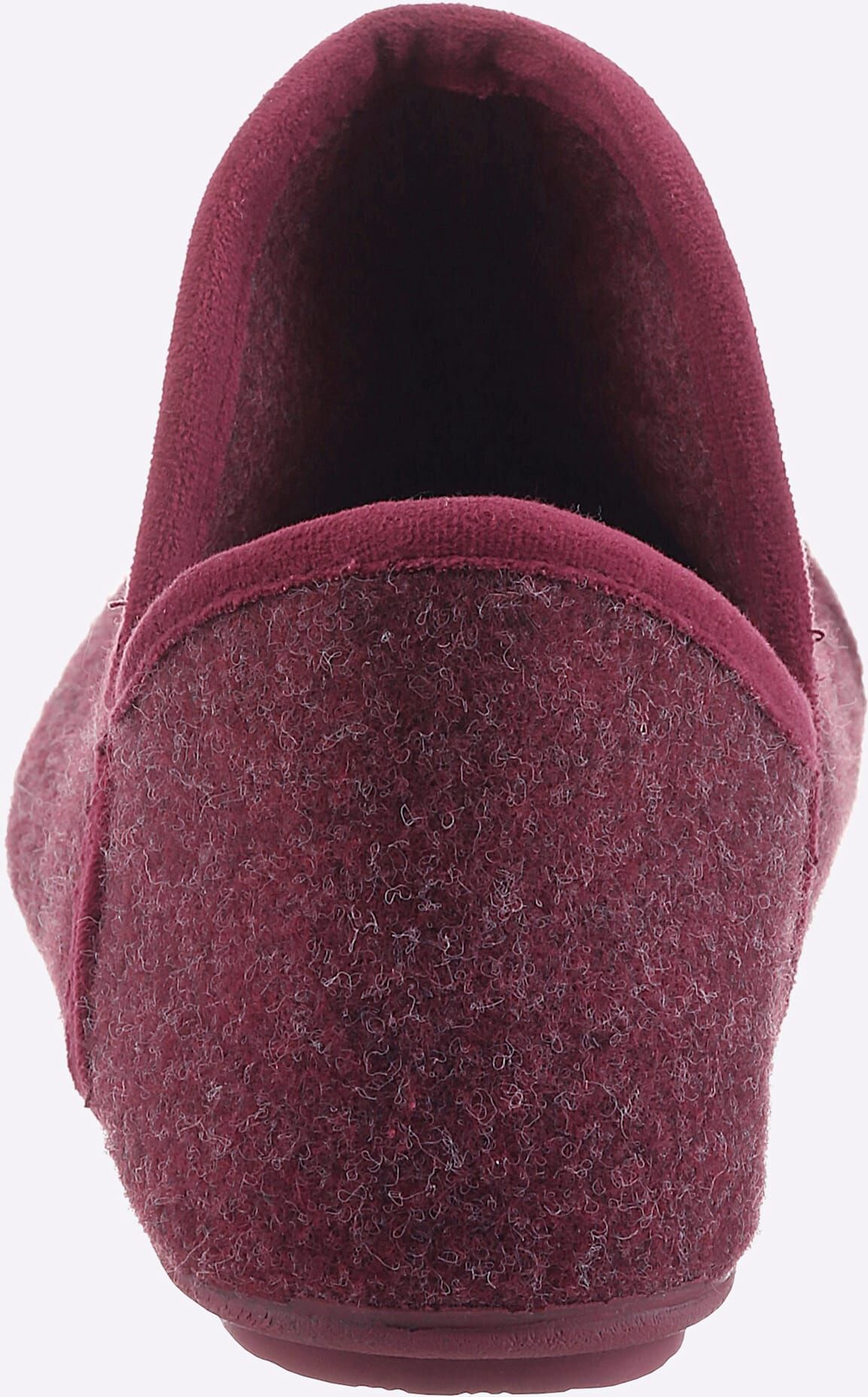 Hausschuh, Damen, Gr. 42, rot (bordeaux), Filz, Schuhe Hausschuh bordeaux 42