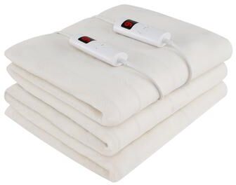Electric Heated Mattress Pad Safe Blanket 8 Temperatures &Timer - White