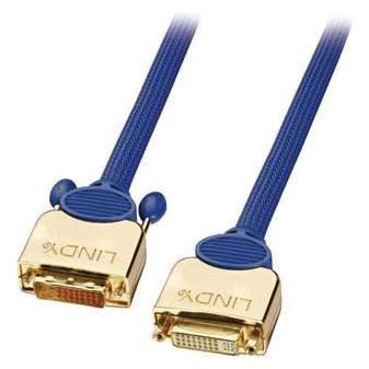 Lindy Premium Gold DVI-D Verlängerung, 2m (2 m) (37050)