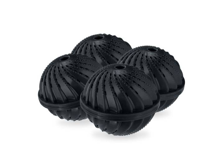 Relaxdays 4 boules de lavage noires