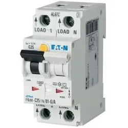 Eaton 168291 Elektronische FI/LS Kombination, 16 A, 100 mA, LS-Charakteristik: D, 1p+N, FI-Charakteristik: A FRBDM-D16/1N/01-G/A