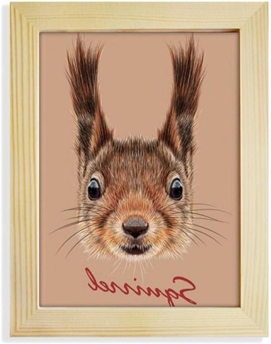 Houten Fotolijst met Dieren Decoratie in Multicolor - 6x8 Inch