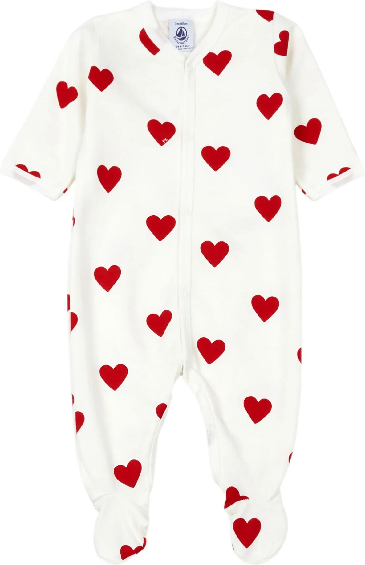 Petit Bateau Pyjama Mescoeurs Blanc 18 mois