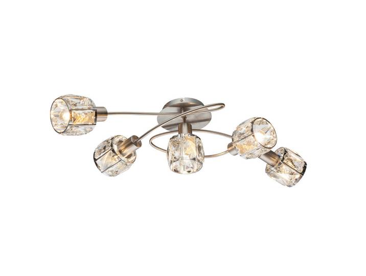 Globo Strahler, Chromfarben, Nickelfarben, Transparent, Metall, Glas, 36x21x61.4 cm, Lampen & Leuchten, Innenbeleuchtung, Spots & Strahler, Deckenspots