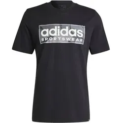 ADIDAS Herren Shirt Camo Linear Graphic, Größe M in Schwarz Schwarz