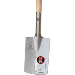 Idealspaten, Spaten + Schaufel, Ideal Spaten mit Tritt mit Esche-Knopfstiel, poliert Gr. 2