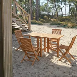 Outdoor Sitzgruppe aus Akazienholz 130 Capri 4