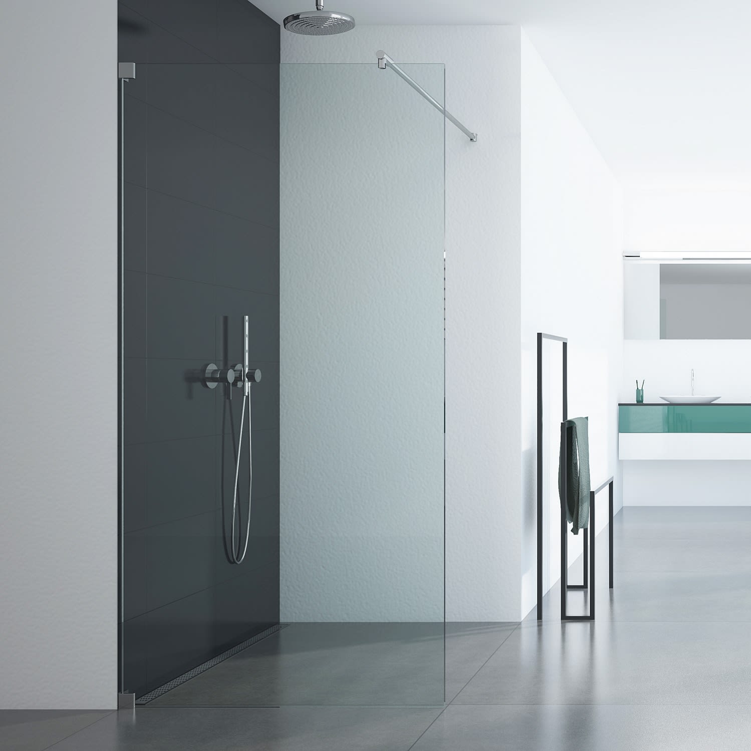 Kronenbach Cube Walk-In Glaselement bis 120 cm