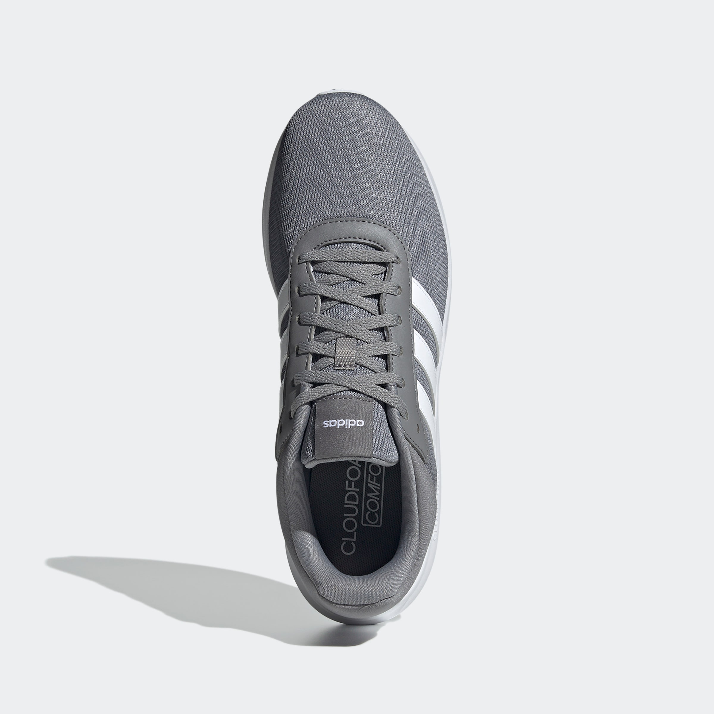 Sneaker ADIDAS SPORTSWEAR "LITE RACER 4.0", Herren, Gr. 43, grau (grethr, ftwwht, ftwwht), Synthetik, Textil, Schuhe Sneaker grethr, ftwwht, ftwwht 43