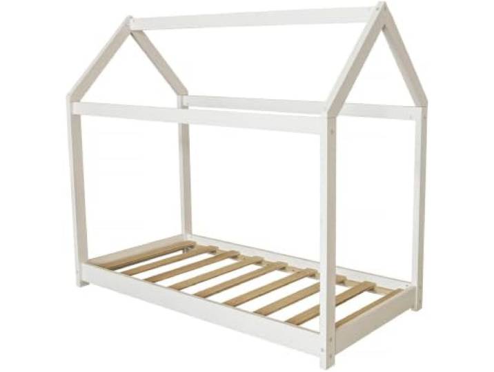 habitat et jardin Holzhüttenbett für Kinder Camilla - 140 x 70 cm - Weiß