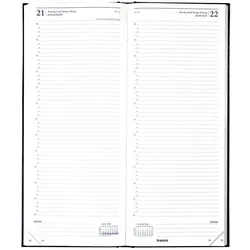 Brepols, Agenda, Saturnus 111 Lima 2021 111125501 schwarz, 1T/S, 13,5x33cm (A5, 1 Tag / 1 Seite)