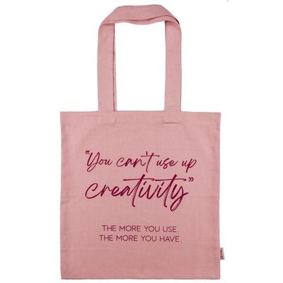 Baumwolltasche in mauve 'You can't use up creativity'; von , Vito & Joe GmbH