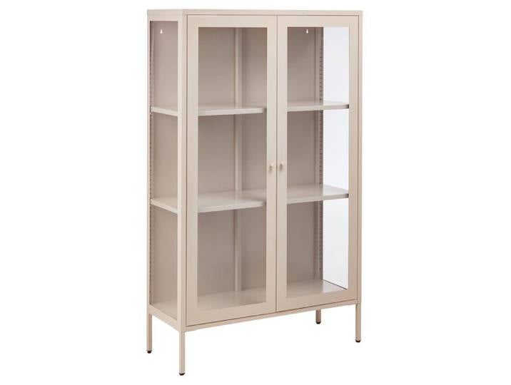 Vitrine en verre NASH Métal 90 cm Beige