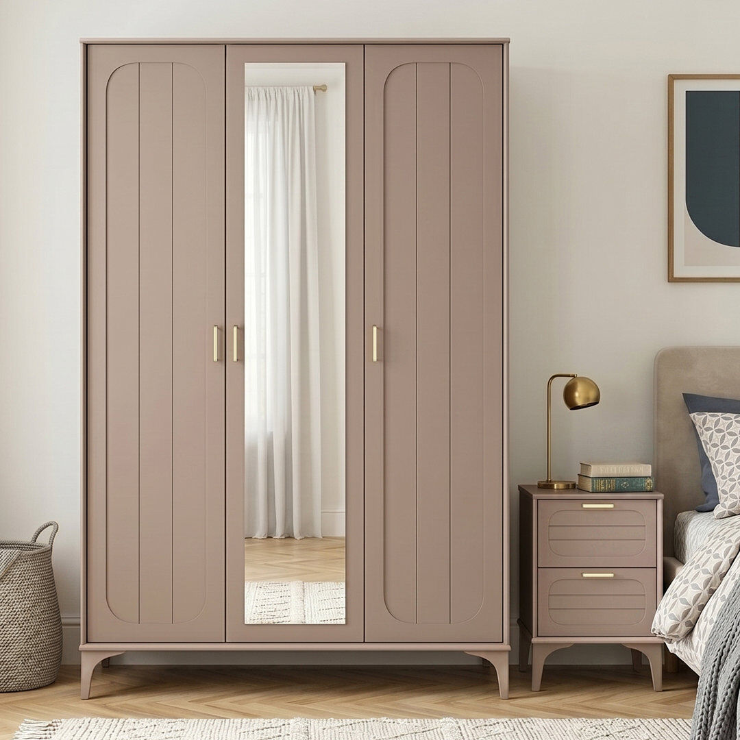 Ebern Designs Curtis Bedroom Set Warm Nude