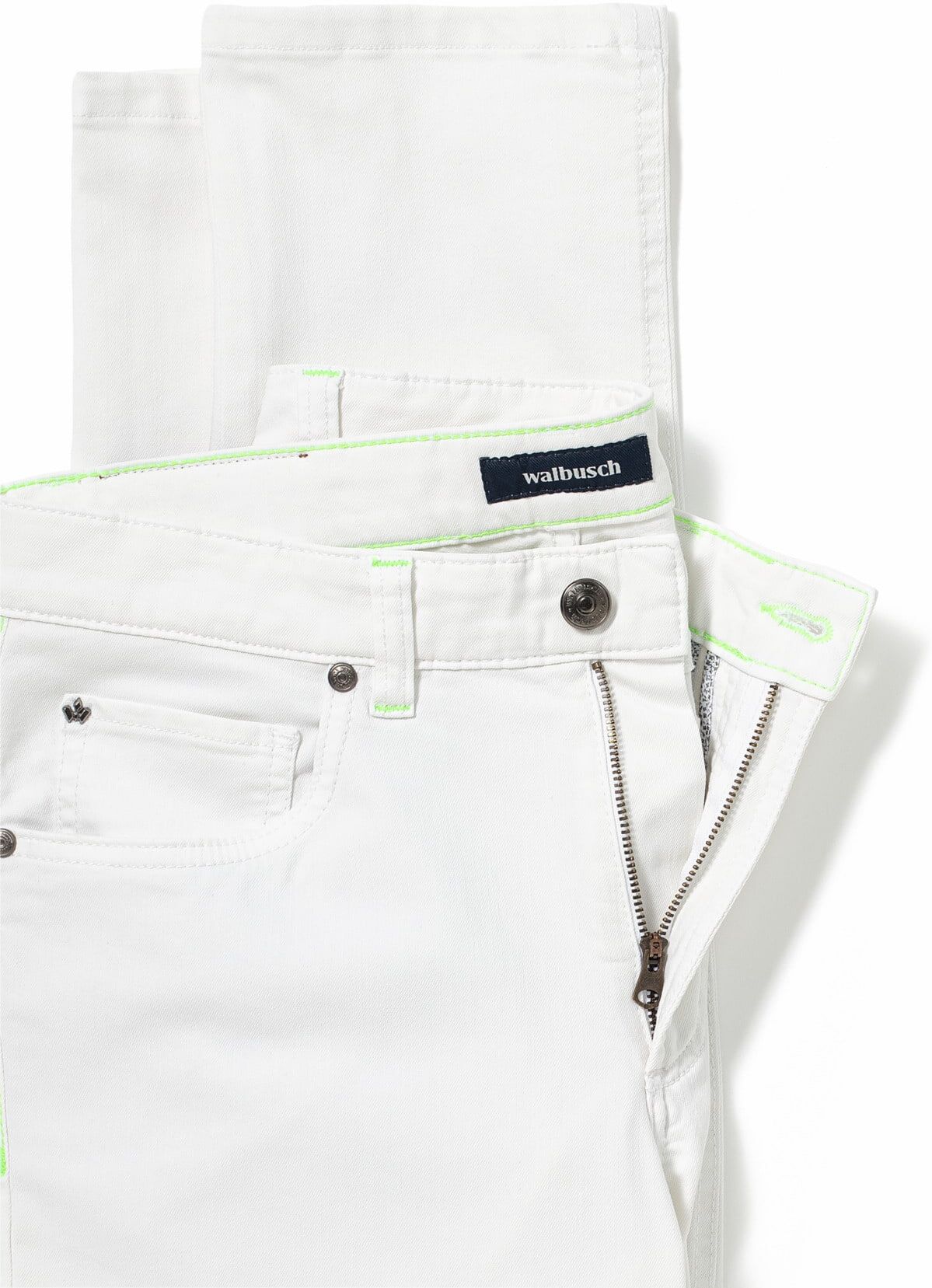 Walbusch Ultraleicht-Jeans Klimakontrolle, Modern Fit#normale Größen#untersetzte Größen, Farbe Weiß, 26, mit Coolmax-Fasern schnelltrocknend Herren