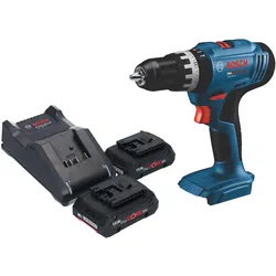 Bosch Professional, Bohrmaschine + Akkuschrauber, Bosch GSB 18V-25 Professional Akku Schlagbohrschrauber 18 V 56 Nm + 2x ProCORE Akku 4,0 Ah + (Schlagbohrschrauber)