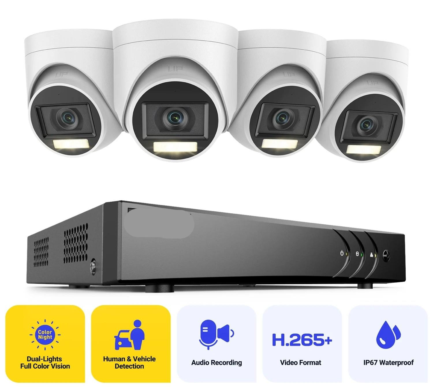 Selius Waterdicht CCTV Camerabewakingssysteem met 5MP Resolutie