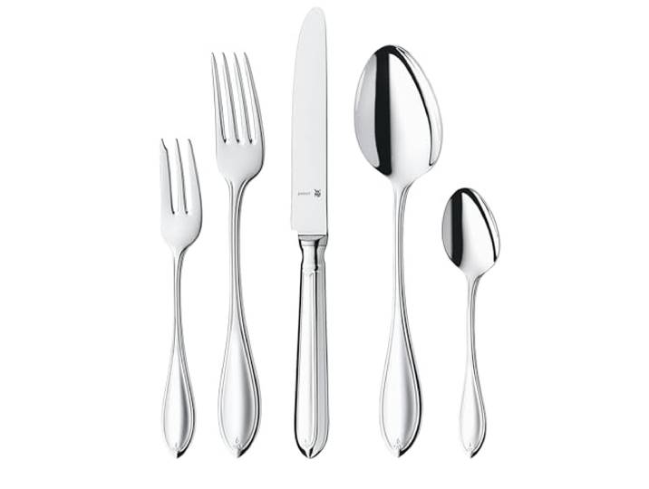 WMF Premiere Besteck-Set 30-teilig für 6 Personen Cromargan protect Edelstahl rostfrei poliert extrem kratzbeständig eingesetzte Messerklinge spülmaschinengeeignet Kuchengabel